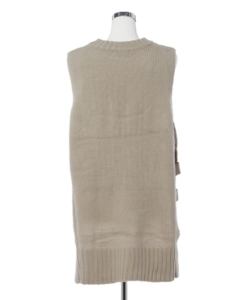 CLEARIMPRESSION （クリアインプレッション）の「ケーブルニットベスト（ベスト・レディース・ブラック/サンドグレー・フリー）」の7枚目の写真