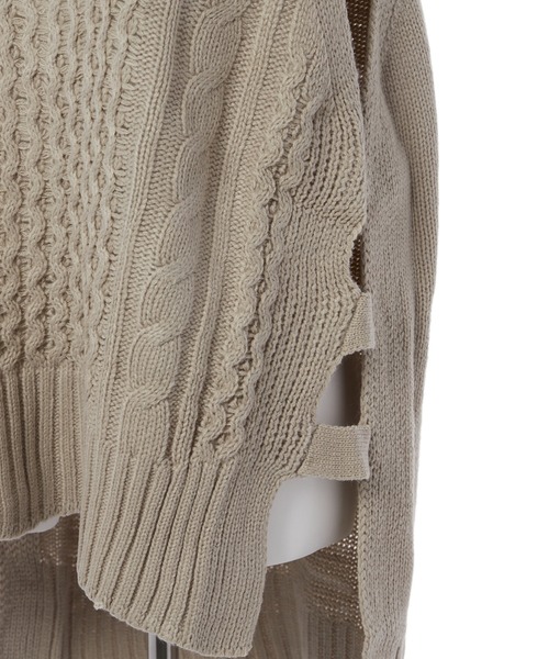 CLEARIMPRESSION （クリアインプレッション）の「ケーブルニットベスト（ベスト・レディース・ブラック/サンドグレー・フリー）」の9枚目の写真