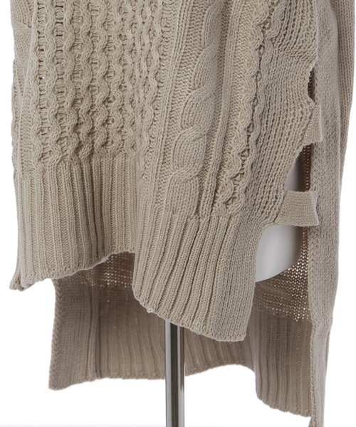 CLEARIMPRESSION （クリアインプレッション）の「ケーブルニットベスト（ベスト・レディース・ブラック/サンドグレー・フリー）」の10枚目の写真