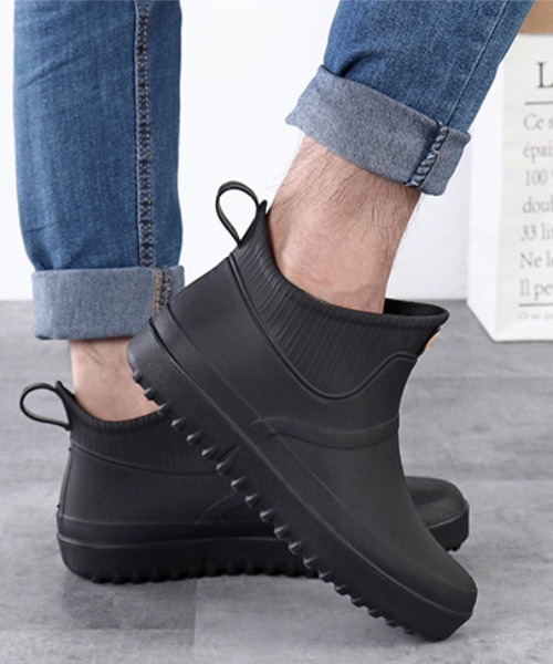 aimoha（アイモハ）の「防水ノンスリップレインシューズ（レインシューズ・メンズ・ブラック/グリーン/ブルー/ネイビー・25.0cm/26.0cm/27.0cm/27.5cm/26.5cm/25.5cm）」の5枚目の写真