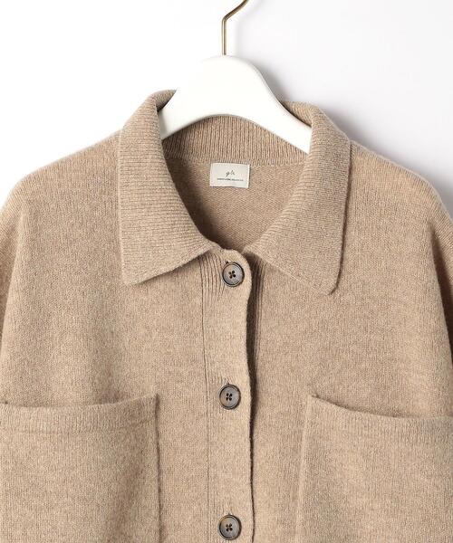 green label relaxing(グリーンレーベルリラクシング)の「シャツカラー ソフト カーディガン(ニット/セーター・レディース・ブラック/ベージュ/ライトグレー・FREE)」の18枚目の写真