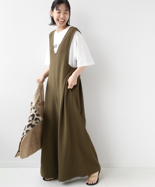 JOURNAL STANDARD relume（ジャーナルスタンダード　レリューム）の「ウォッシャブルTRワイドサロペット◆（サロペット/オーバーオール・レディース・ブラック/カーキ・36/38）」の21枚目の写真