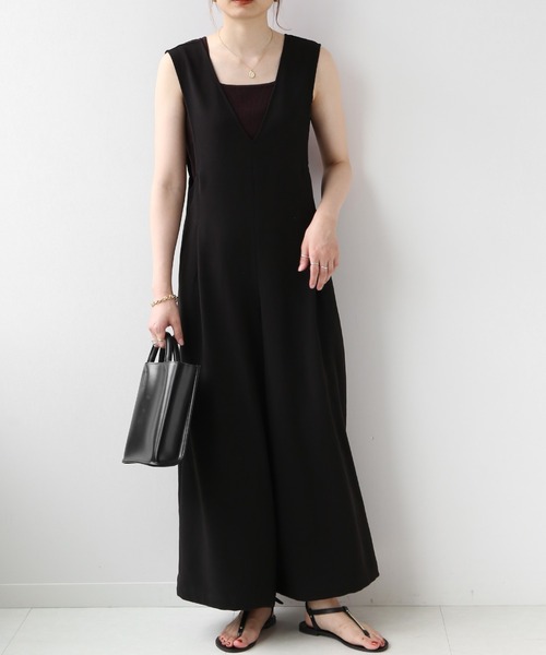 JOURNAL STANDARD relume（ジャーナルスタンダード　レリューム）の「ウォッシャブルTRワイドサロペット◆（サロペット/オーバーオール・レディース・ブラック/カーキ・36/38）」の17枚目の写真