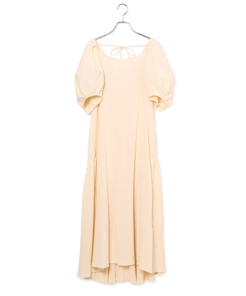 ADAM ET ROPE'（アダムエロペ）の「＜洗える＞ハイツイストクレープワンピース（ワンピース・レディース・ブラック/レンガ/キナリ・FREE）」の10枚目の写真