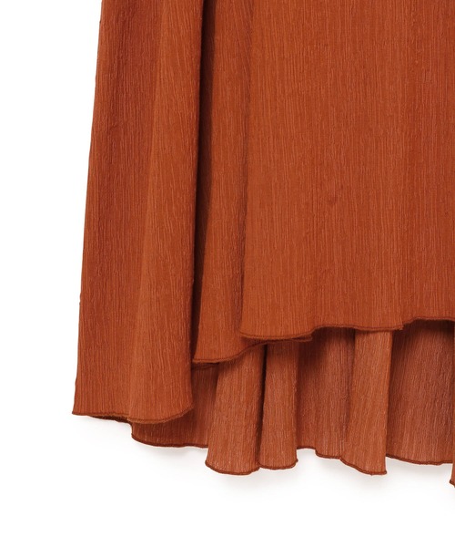 ADAM ET ROPE'（アダムエロペ）の「＜洗える＞ハイツイストクレープワンピース（ワンピース・レディース・ブラック/レンガ/キナリ・FREE）」の17枚目の写真