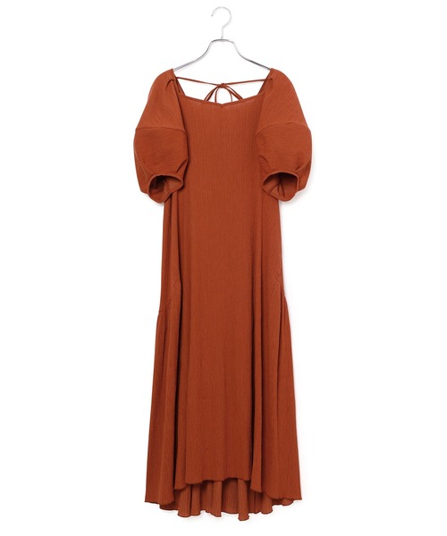 ADAM ET ROPE'（アダムエロペ）の「＜洗える＞ハイツイストクレープワンピース（ワンピース・レディース・ブラック/レンガ/キナリ・FREE）」の12枚目の写真