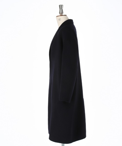 LE GLAZIK(ルグラジック)の「LE GLAZIK/ル グラジック チェスターコート CHESTER COAT #JL-8101SRV(チェスターコート・レディース・チェック/ダークネイビー・36)」の6枚目の写真