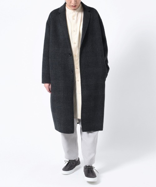 LE GLAZIK(ルグラジック)の「LE GLAZIK/ル グラジック チェスターコート CHESTER COAT #JL-8101SRV(チェスターコート・レディース・チェック/ダークネイビー・36)」の9枚目の写真