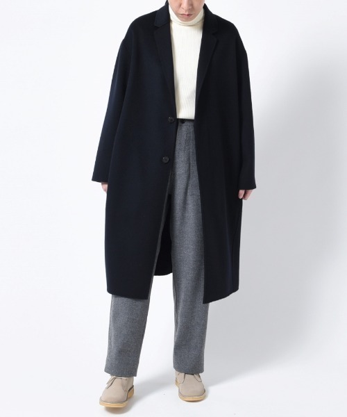 le Glazik ダークネイビー チェスターコート 36 le Glazik ダークネイビー チェスターコート 36