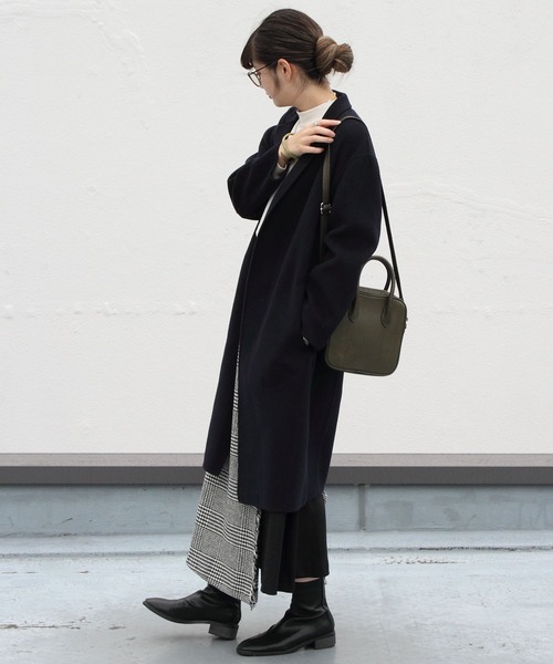 LE GLAZIK(ルグラジック)の「LE GLAZIK/ル グラジック チェスターコート CHESTER COAT #JL-8101SRV(チェスターコート・レディース・チェック/ダークネイビー・36)」の12枚目の写真