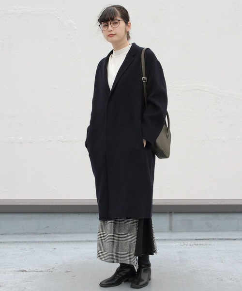 LE GLAZIK(ルグラジック)の「LE GLAZIK/ル グラジック チェスターコート CHESTER COAT #JL-8101SRV(チェスターコート・レディース・チェック/ダークネイビー・36)」の14枚目の写真