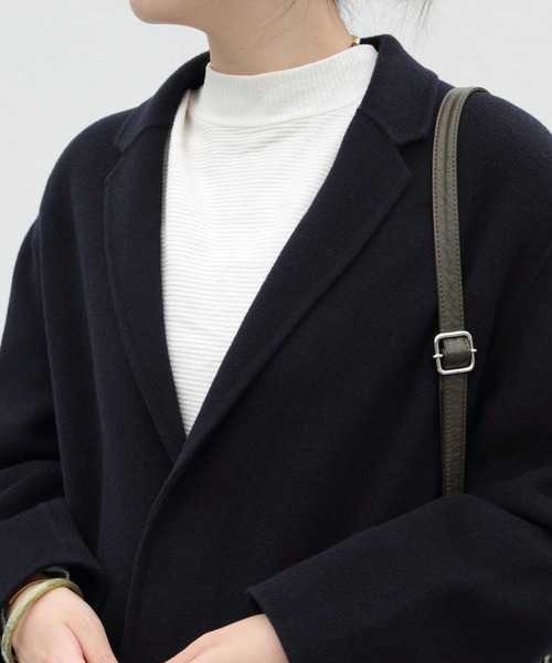 LE GLAZIK(ルグラジック)の「LE GLAZIK/ル グラジック チェスターコート CHESTER COAT #JL-8101SRV(チェスターコート・レディース・チェック/ダークネイビー・36)」の15枚目の写真