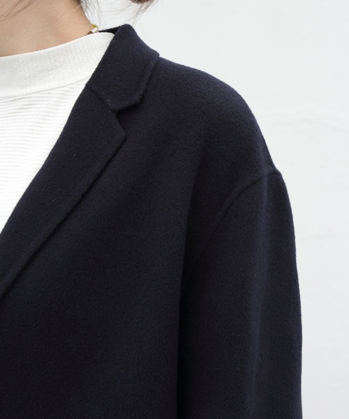 LE GLAZIK(ルグラジック)の「LE GLAZIK/ル グラジック チェスターコート CHESTER COAT #JL-8101SRV(チェスターコート・レディース・チェック/ダークネイビー・36)」の16枚目の写真