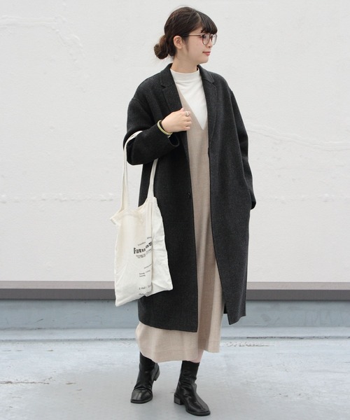 LE GLAZIK(ルグラジック)の「LE GLAZIK/ル グラジック チェスターコート CHESTER COAT #JL-8101SRV(チェスターコート・レディース・チェック/ダークネイビー・36)」の20枚目の写真