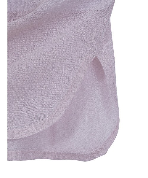 Ameri（アメリ）の「SHIRT LIKE SHEER KNIT DRESS（その他トップス・レディース・ブラウン/ピンク/グリーン・FREE）」の9枚目の写真