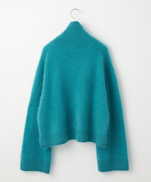 EMMEL REFINES（エメルリファインズ）の「＜EMMEL REFINES（エメル リファインズ）＞EM fluffy タートルプルオーバー（ニット/セーター・レディース・ベージュ/ネイビー/ブラウン/ターコイズブルー/ライトピンク・FREE）」の6枚目の写真