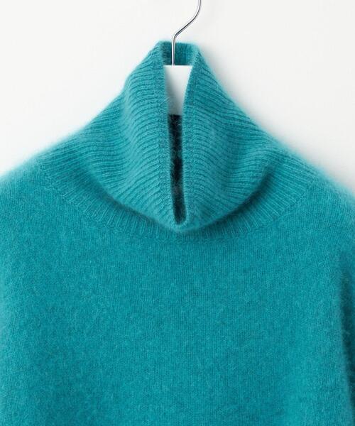 EMMEL REFINES（エメルリファインズ）の「＜EMMEL REFINES（エメル リファインズ）＞EM fluffy タートルプルオーバー（ニット/セーター・レディース・ベージュ/ネイビー/ブラウン/ターコイズブルー/ライトピンク・FREE）」の7枚目の写真