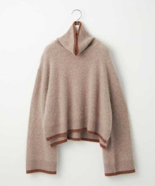 EMMEL REFINES（エメルリファインズ）の「＜EMMEL REFINES（エメル リファインズ）＞EM fluffy タートルプルオーバー（ニット/セーター・レディース・ベージュ/ネイビー/ブラウン/ターコイズブルー/ライトピンク・FREE）」の16枚目の写真