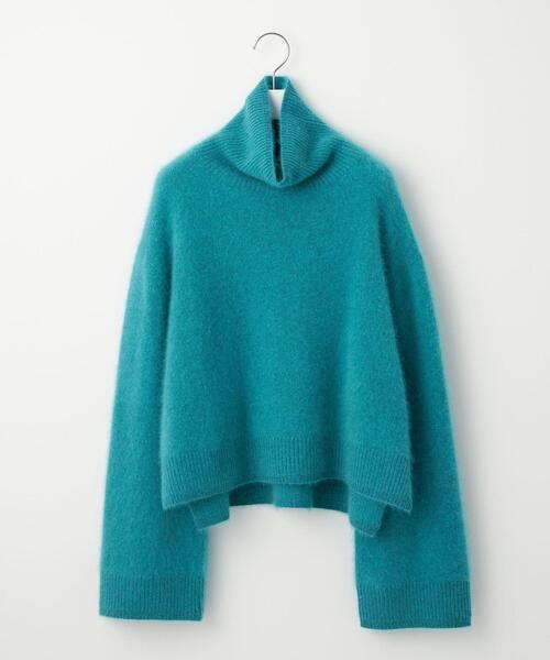 EMMEL REFINES（エメルリファインズ）の「＜EMMEL REFINES（エメル リファインズ）＞EM fluffy タートルプルオーバー（ニット/セーター・レディース・ベージュ/ネイビー/ブラウン/ターコイズブルー/ライトピンク・FREE）」の17枚目の写真