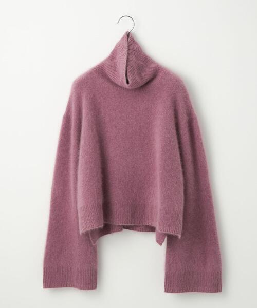 EMMEL REFINES（エメルリファインズ）の「＜EMMEL REFINES（エメル リファインズ）＞EM fluffy タートルプルオーバー（ニット/セーター・レディース・ベージュ/ネイビー/ブラウン/ターコイズブルー/ライトピンク・FREE）」の18枚目の写真