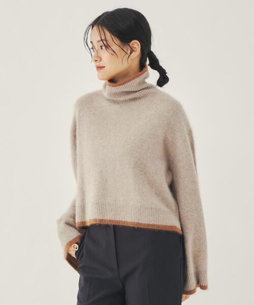 EMMEL REFINES（エメルリファインズ）の「＜EMMEL REFINES（エメル リファインズ）＞EM fluffy タートルプルオーバー（ニット/セーター・レディース・ベージュ/ネイビー/ブラウン/ターコイズブルー/ライトピンク・FREE）」の20枚目の写真