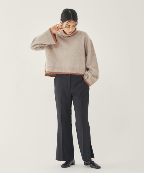 EMMEL REFINES（エメルリファインズ）の「＜EMMEL REFINES（エメル リファインズ）＞EM fluffy タートルプルオーバー（ニット/セーター・レディース・ベージュ/ネイビー/ブラウン/ターコイズブルー/ライトピンク・FREE）」の22枚目の写真