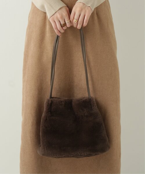 RAY CASSIN（レイカズン）の「ファーロングショルダートートバッグ（トートバッグ・レディース・キナリ/ピンク系その他/ダークブラウン・FREE）」の2枚目の写真