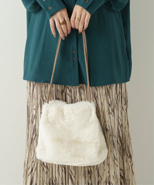 RAY CASSIN（レイカズン）の「ファーロングショルダートートバッグ（トートバッグ・レディース・キナリ/ピンク系その他/ダークブラウン・FREE）」の13枚目の写真