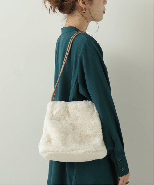 RAY CASSIN（レイカズン）の「ファーロングショルダートートバッグ（トートバッグ・レディース・キナリ/ピンク系その他/ダークブラウン・FREE）」の9枚目の写真