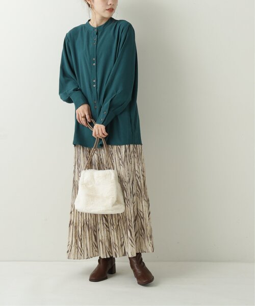 RAY CASSIN（レイカズン）の「ファーロングショルダートートバッグ（トートバッグ・レディース・キナリ/ピンク系その他/ダークブラウン・FREE）」の6枚目の写真