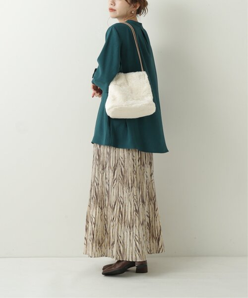 RAY CASSIN（レイカズン）の「ファーロングショルダートートバッグ（トートバッグ・レディース・キナリ/ピンク系その他/ダークブラウン・FREE）」の21枚目の写真