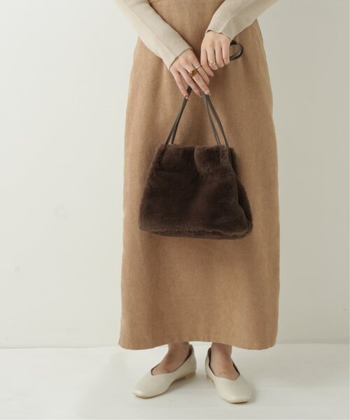 RAY CASSIN（レイカズン）の「ファーロングショルダートートバッグ（トートバッグ・レディース・キナリ/ピンク系その他/ダークブラウン・FREE）」の18枚目の写真