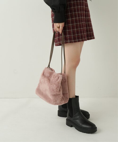 RAY CASSIN（レイカズン）の「ファーロングショルダートートバッグ（トートバッグ・レディース・キナリ/ピンク系その他/ダークブラウン・FREE）」の10枚目の写真