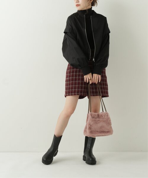 RAY CASSIN（レイカズン）の「ファーロングショルダートートバッグ（トートバッグ・レディース・キナリ/ピンク系その他/ダークブラウン・FREE）」の7枚目の写真