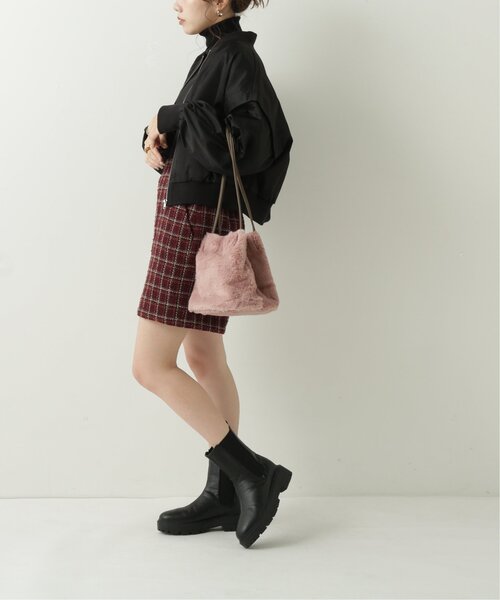 RAY CASSIN（レイカズン）の「ファーロングショルダートートバッグ（トートバッグ・レディース・キナリ/ピンク系その他/ダークブラウン・FREE）」の22枚目の写真