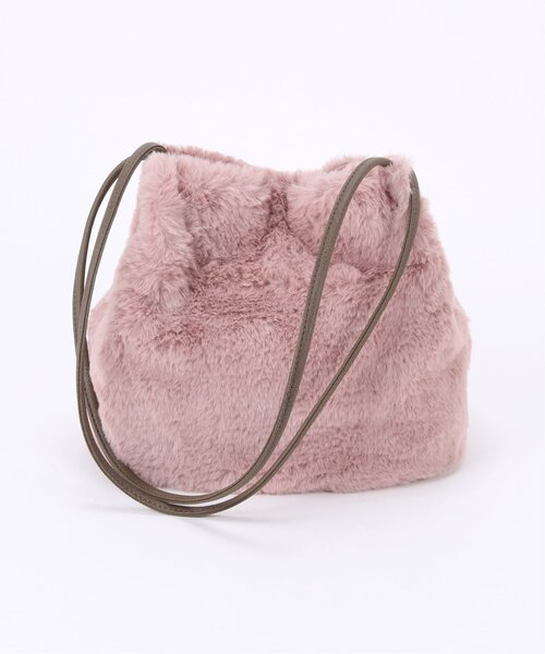 RAY CASSIN（レイカズン）の「ファーロングショルダートートバッグ（トートバッグ・レディース・キナリ/ピンク系その他/ダークブラウン・FREE）」の12枚目の写真