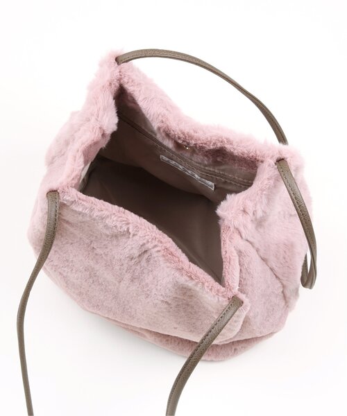 RAY CASSIN（レイカズン）の「ファーロングショルダートートバッグ（トートバッグ・レディース・キナリ/ピンク系その他/ダークブラウン・FREE）」の20枚目の写真