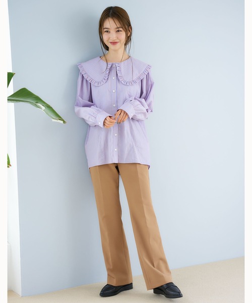 MILKFED.（ミルクフェド）の「CENTER PRESSED PANTS（その他パンツ・レディース・ブラック/ベージュ/オレンジ/グリーン・S/M）」の21枚目の写真