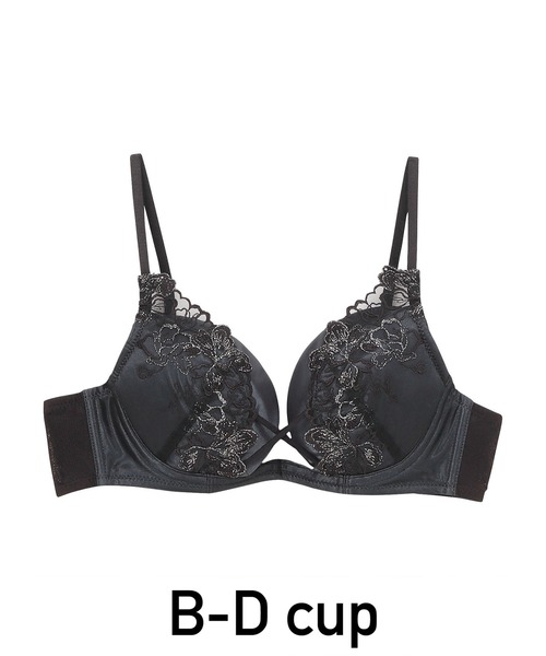 フラワームーン　ホットリフト　セット　ブラック RAVIJOUR ブラジャー ブレッシングフラワー ホットリフトブラ（B