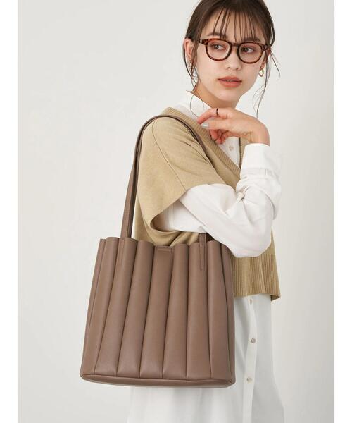 earth music&ecology（アースミュージックアンドエコロジー）の「プリーツトートバッグ ＊（トートバッグ・レディース・ブラック/モカ・FREE）」の22枚目の写真