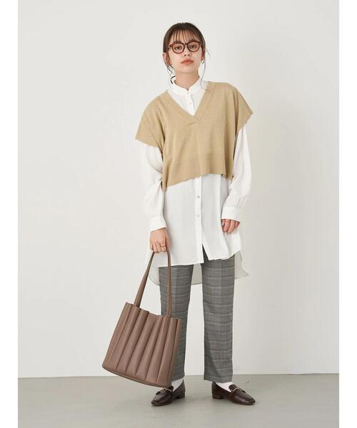 earth music&ecology（アースミュージックアンドエコロジー）の「プリーツトートバッグ ＊（トートバッグ・レディース・ブラック/モカ・FREE）」の21枚目の写真