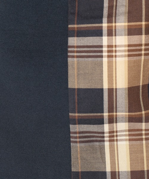 COMME CA ISM(コムサイズム)の「チェック柄 コンビTシャツ(Tシャツ/カットソー・メンズ・ブラック/ネイビー・MEDIUM/LARGE)」の7枚目の写真