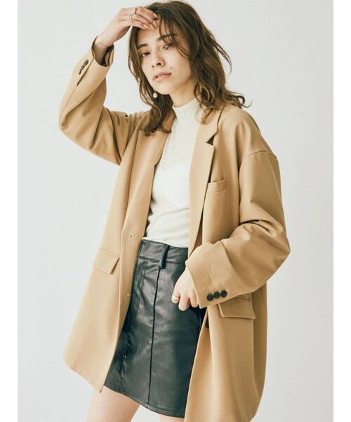 EVRIS（エヴリス）の「シアータートルトップス（Tシャツ/カットソー・レディース・ホワイト/ブラック/ブルー・FREE）」の9枚目の写真