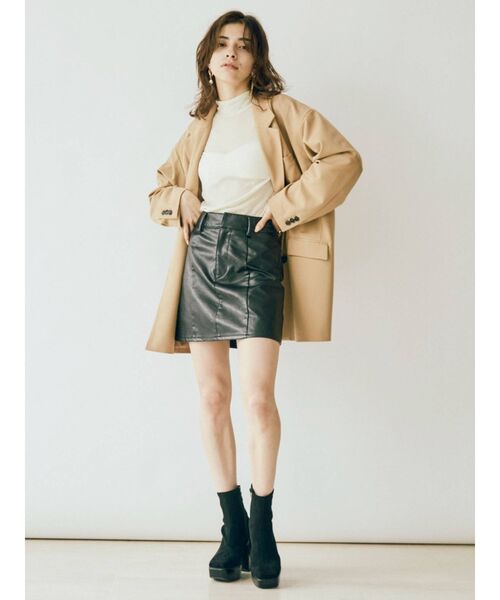 EVRIS（エヴリス）の「シアータートルトップス（Tシャツ/カットソー・レディース・ホワイト/ブラック/ブルー・FREE）」の11枚目の写真