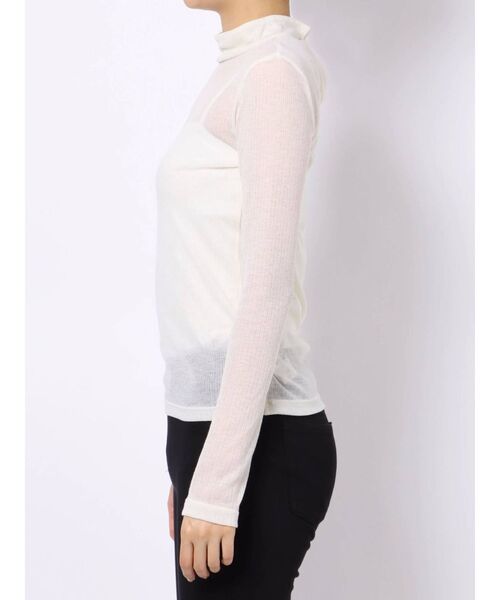 EVRIS（エヴリス）の「シアータートルトップス（Tシャツ/カットソー・レディース・ホワイト/ブラック/ブルー・FREE）」の13枚目の写真