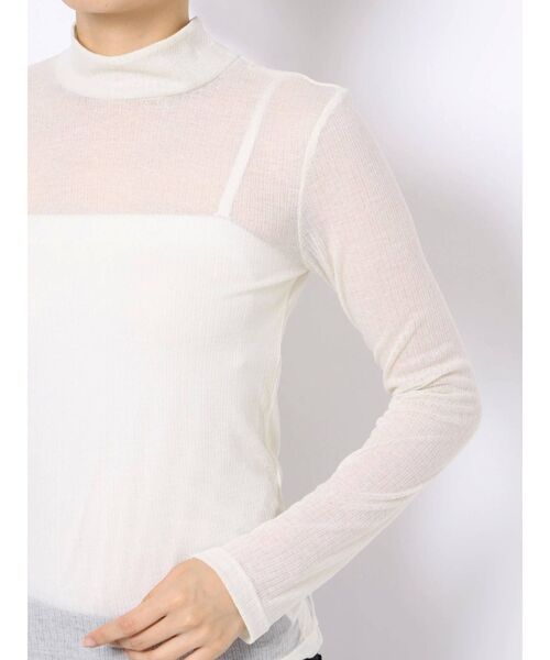 EVRIS（エヴリス）の「シアータートルトップス（Tシャツ/カットソー・レディース・ホワイト/ブラック/ブルー・FREE）」の16枚目の写真