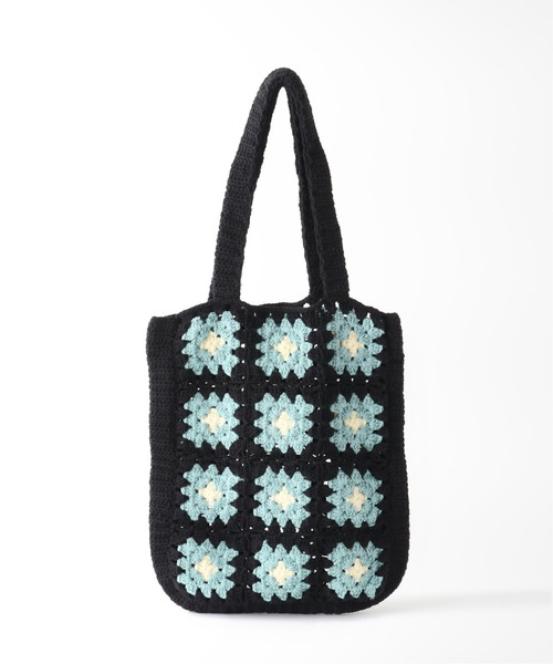 Oriens JOURNAL STANDARD（オリエンス ジャーナルスタンダード）の「クロシェニットトートバッグ◆（トートバッグ・レディース・ブラック/ブラウン/ネイビー・FREE）」の9枚目の写真