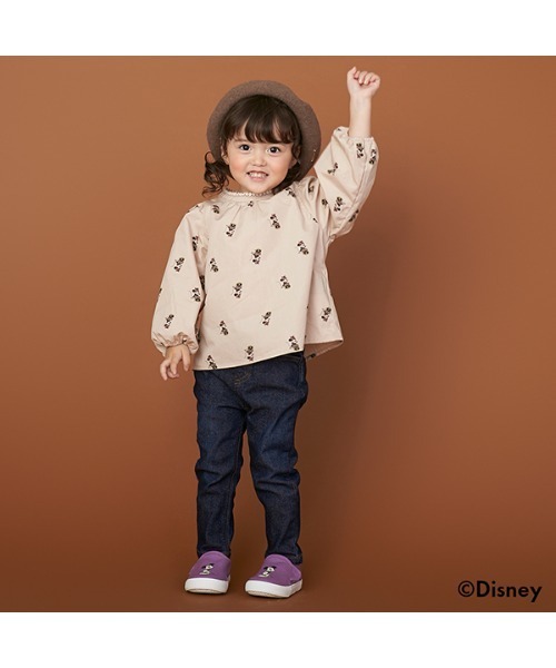 petit main（プティマイン）の「【オーガニック】デニムスキニーストレッチパンツ（デニムパンツ・キッズ・ブルー/ネイビー・120cm/80ｃｍ/110cm/90cm/130cm/100cm）」の2枚目の写真