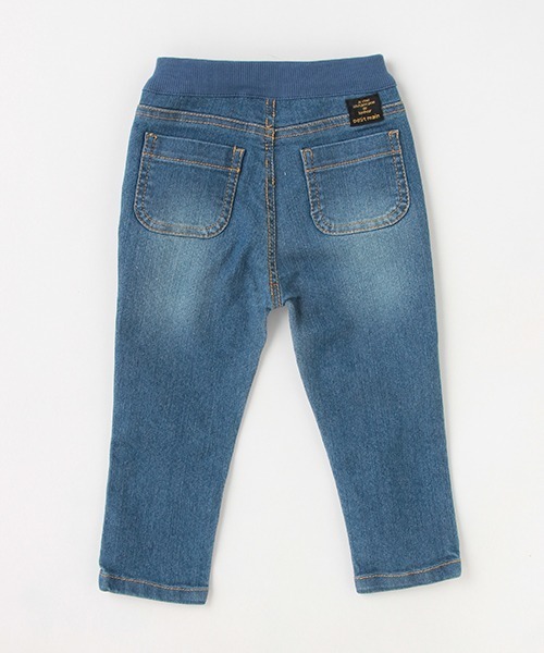 petit main（プティマイン）の「【オーガニック】デニムスキニーストレッチパンツ（デニムパンツ・キッズ・ブルー/ネイビー・120cm/80ｃｍ/110cm/90cm/130cm/100cm）」の4枚目の写真