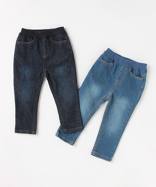 petit main（プティマイン）の「【オーガニック】デニムスキニーストレッチパンツ（デニムパンツ・キッズ・ブルー/ネイビー・120cm/80ｃｍ/110cm/90cm/130cm/100cm）」の3枚目の写真